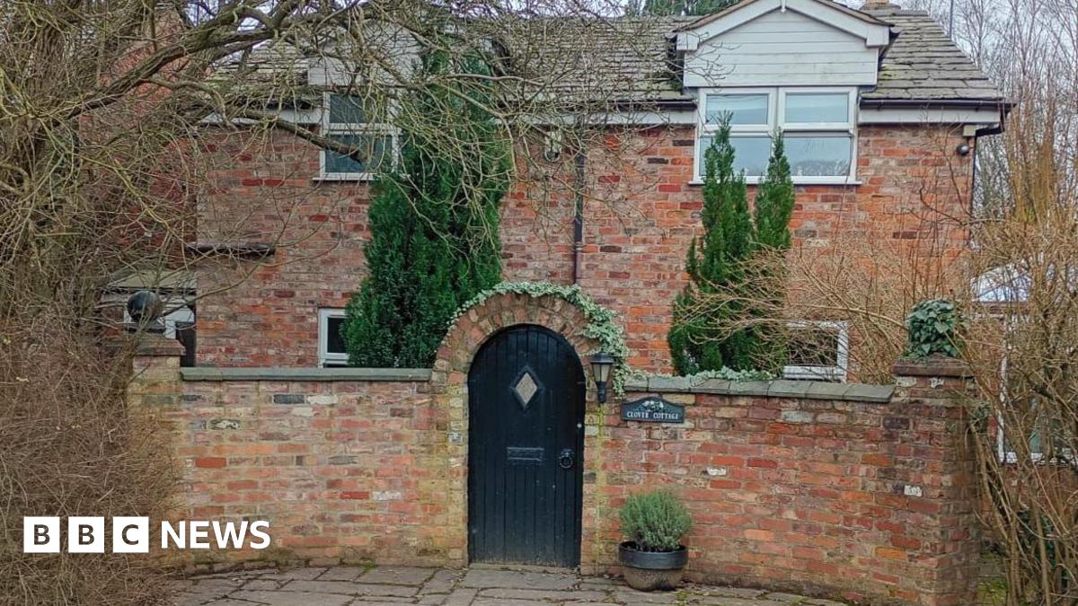 The front entrance of red brick Clover Cottage where Spiby lived and made drugs