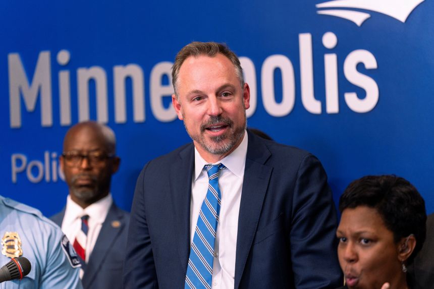 Acting US Attorney Joseph H. Thompson speaks during a press conference regarding the Annunciation Church shooting in Minneapolis, Minnesota, on August 28, 2025.