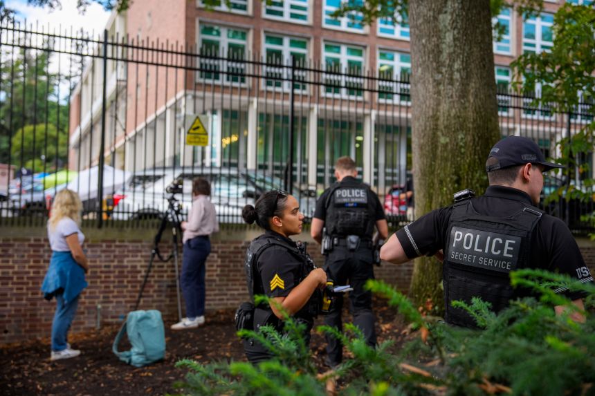 The British Embassy and the British ambassador's residence compound on September 11, 2025, in Washington, DC.