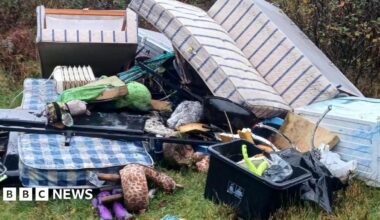 Donald Trump delivers his State of the Union address to Congress as Vice-President JD Vance and House Speaker Mike Johnson stand behind him