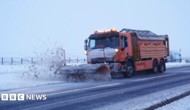 Arctic blast hits Scotland and northern England with snow and ice warnings in force