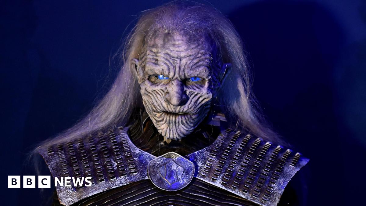 A White Walker on display at the Game Of Thrones: The Touring Exhibition press launch at Titanic Exhibition Centre on April 10, 2019 in Belfast, Northern Ireland.