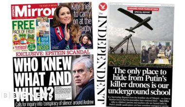 Calls for Andrew 'inquiry' and hiding from 'Putin's killer drones'