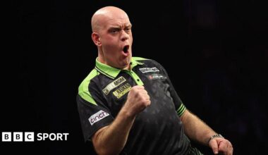 Michael van Gerwen celebrates