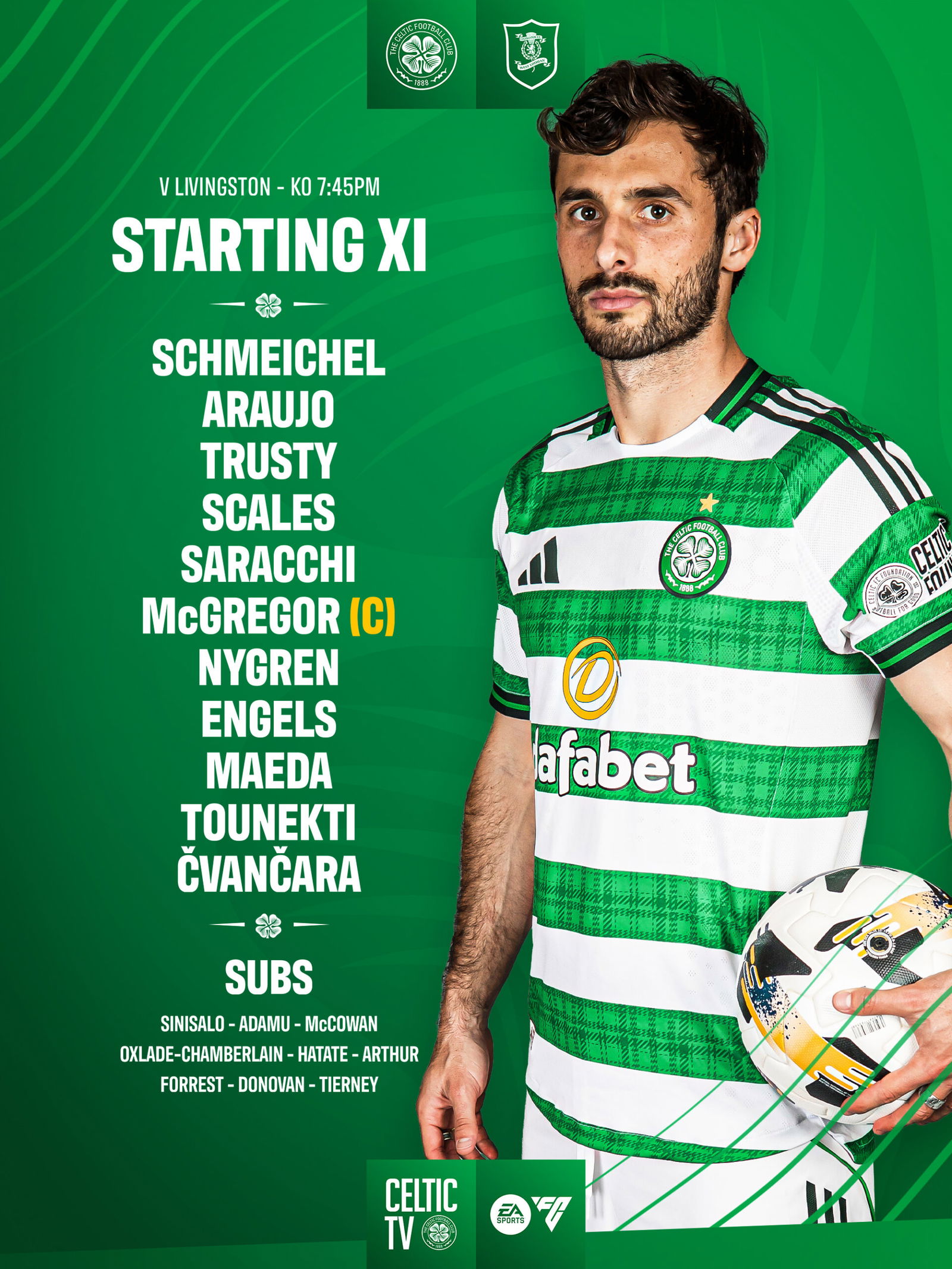 Celtic team-line-up