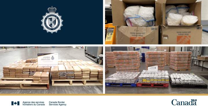 CBSA makes 3 large drug seizures at Canada-U.S. border crossing in Coutts, Alta.
