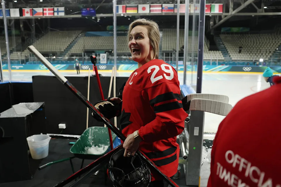 Milano Cortina 2026 Olympics - Ice Hockey - Canada Women's Training  - Milano Rho Ice Hockey Arena, Milan, Italy - February 04, 2026. Marie-Philip Poulin of Canada before training REUTERS/Mike Segar