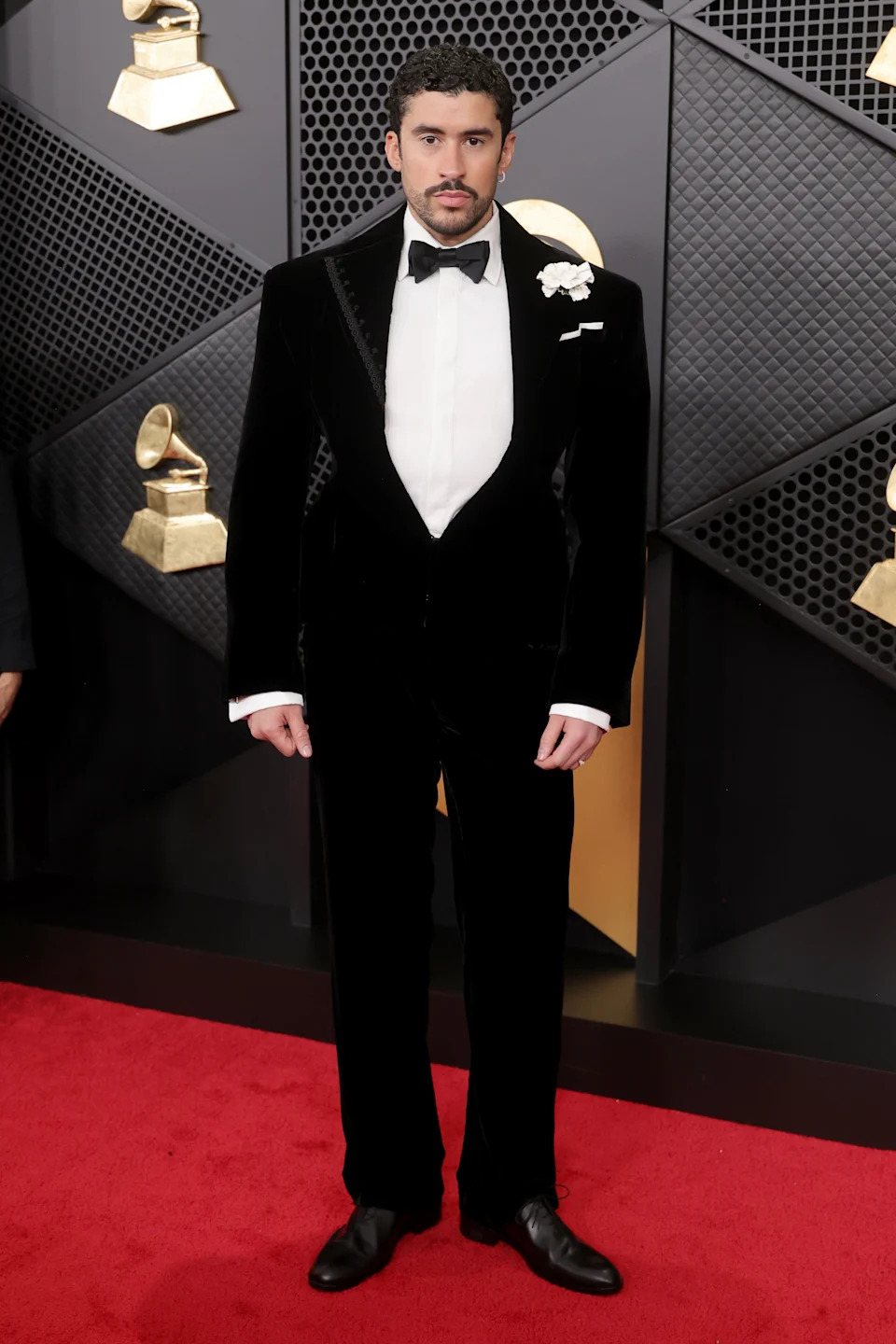 LOS ANGELES, CALIFORNIA - FEBRUARY 01: (FOR EDITORIAL USE ONLY) Bad Bunny attends the 68th GRAMMY Awards at Crypto.com Arena on February 01, 2026 in Los Angeles, California. (Photo by Brianna Bryson/WireImage)