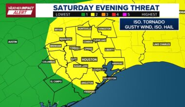 Saturday's threat of severe weather increases for Houston, Weather Impact Alert issued