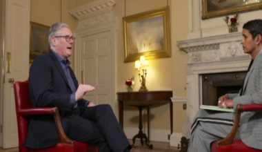 Prime Minister Sir Keir Starmer is interviewed by Naga Munchetty in Downing Street.