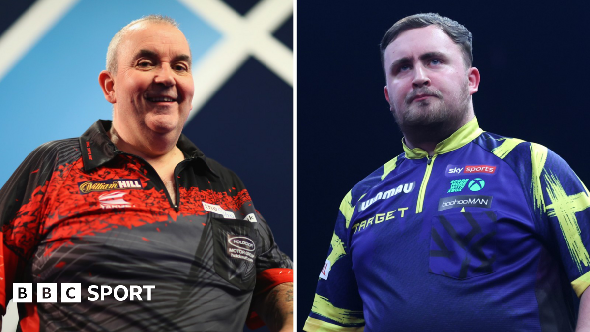Phil Taylor (left) and Luke Littler (right)