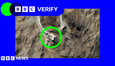 Satellite image shows tunnel entrances