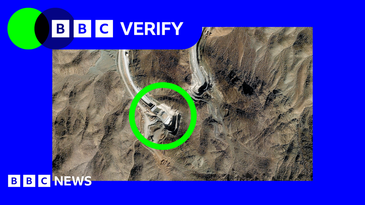 Satellite image shows tunnel entrances