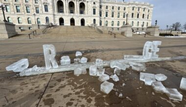 'Prosecute ICE' sculpture destroyed outside State Capitol hours after unveiling