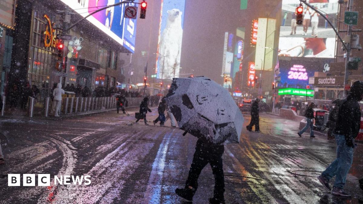 New York City bans most travel as blizzard hits, with thousands of flights cancelled across US