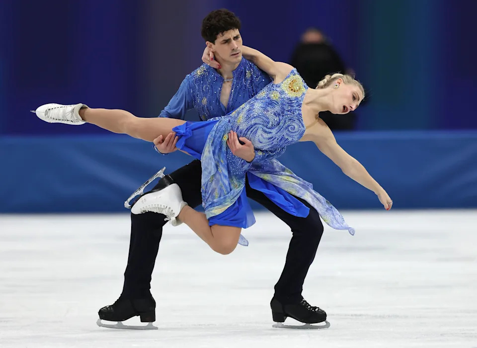 MILAN, ITALY - FEBRUARY 11: Piper Gilles and partner Paul Poirier of Team Canada compete in the Ice Dance - Free Dance on day five of the Milano Cortina 2026 Winter Olympic games at Milano Ice Skating Arena on February 11, 2026 in Milan, Italy. (Photo by Elsa/Getty Images)