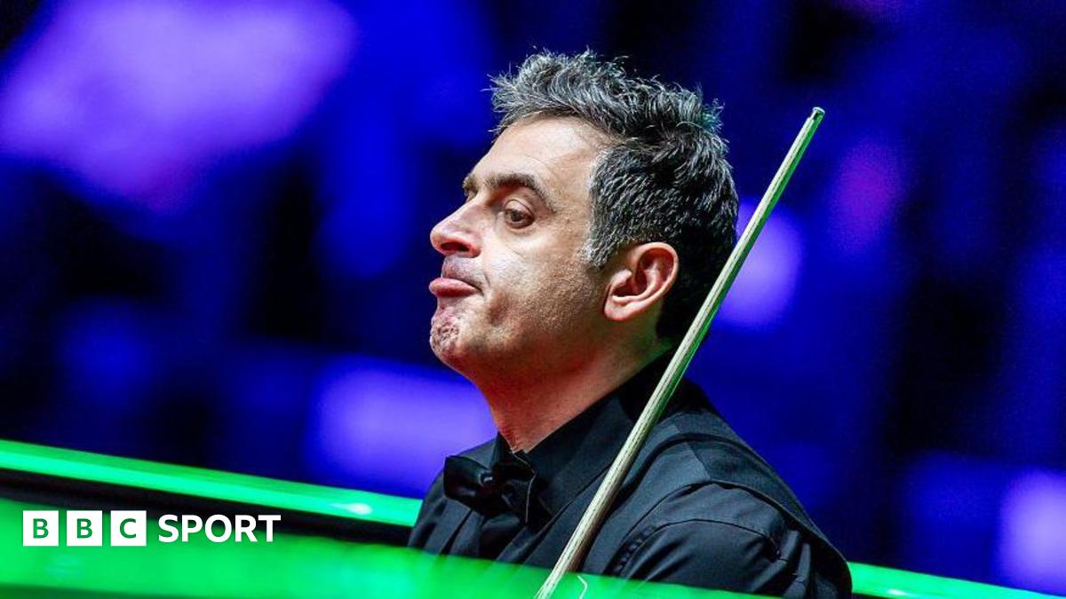 Ronnie O'Sullivan reacts during his second-round defeat at the World Grand Prix