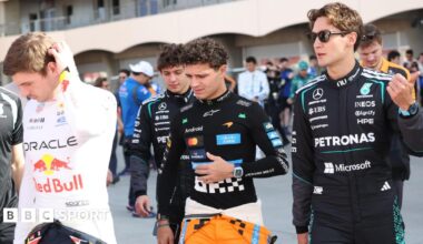 Fernando Alonso driving the 2026 Aston Martin during testing in Bahrain