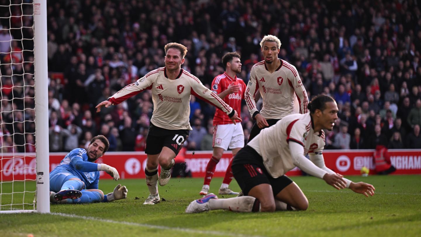 Late Alexis Mac Allister goal gives Liverpool victory at Nottingham Forest