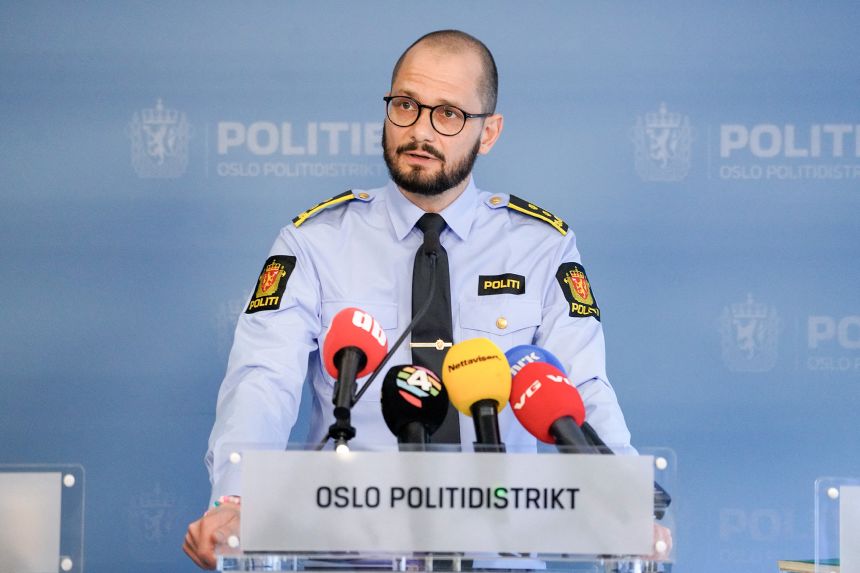 Police prosecutor Andreas Kruszewski from the Oslo Police District gives an update on the case against Marius Borg Høiby at the Police Headquarters in Gronland, Oslo, on June 27, 2025.