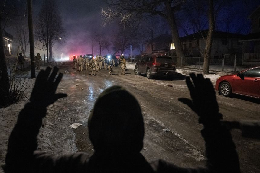 Federal law enforcement officers in Minneapolis on January 15.