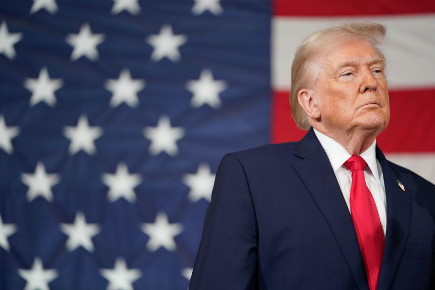 US President Donald Trump, shown at the Fort Bragg US Army base on February 13, has regularly condemned European leaders for relying too heavily on US security assistance.