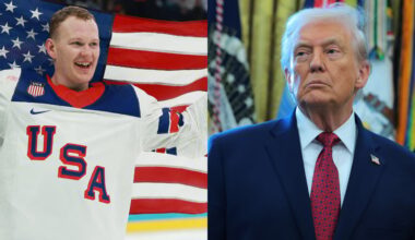 Trump Slammed After Posting AI Video Featuring US Hockey Player Insulting Another Country: ‘That’s Not Who I Am’ | 2026 Winter Olympics, Brady Tkachuk, Donald Trump, Hockey, Politics, Sports | Celebrity News and Gossip | Entertainment, Photos and Videos