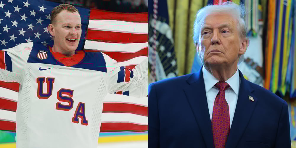 Trump Slammed After Posting AI Video Featuring US Hockey Player Insulting Another Country: ‘That’s Not Who I Am’ | 2026 Winter Olympics, Brady Tkachuk, Donald Trump, Hockey, Politics, Sports | Celebrity News and Gossip | Entertainment, Photos and Videos