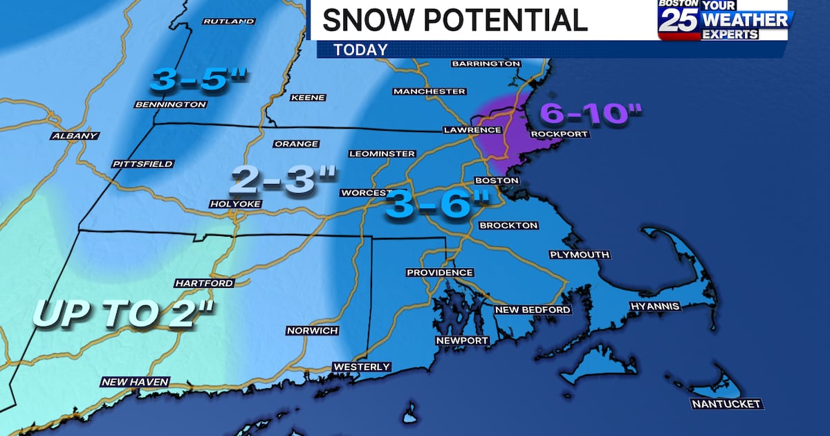 Weekend storm could bring up to a foot of snow to Mass. – Boston 25 News