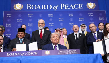 Donald Trump announces $10bn commitment to Board of Peace at inaugural meeting