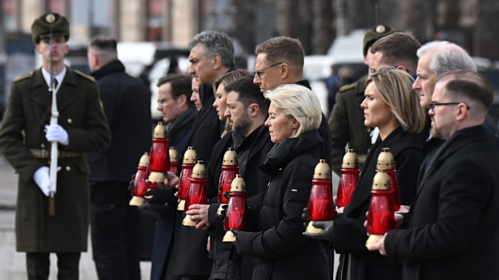 European leaders gather in Kyiv as US hangs back