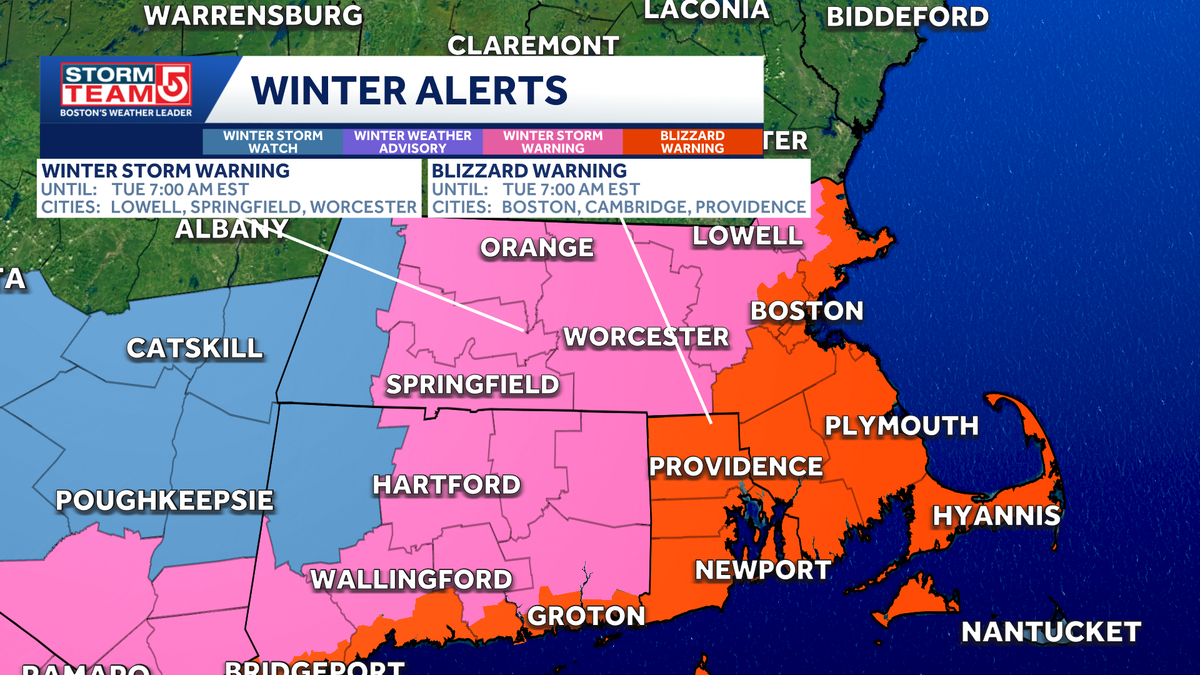 Massachusetts could face first blizzard since 2022 on Monday