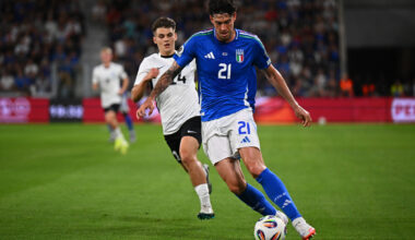 BERGAMO, ITALY - SEPTEMBER 05: Alessandro Bastoni of Italy in action during the FIFA World Cup 2026 qualifier match between Italy and Estonia at Stadio di Bergamo on September 05, 2025 in Bergamo, Italy. (Photo by Mattia Ozbot/Getty Images)