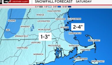 Maps show accumulating snow, possibly record-breaking cold in the Boston weather forecast this weekend