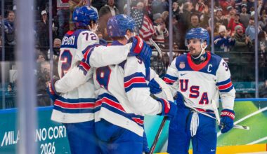 U.S. men's hockey puts on a clinic in Olympic opener over Latvia