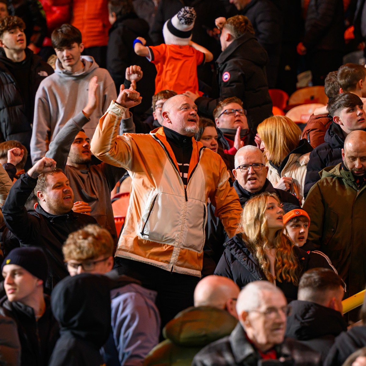 United supporters in the Eddie Thomson Stand