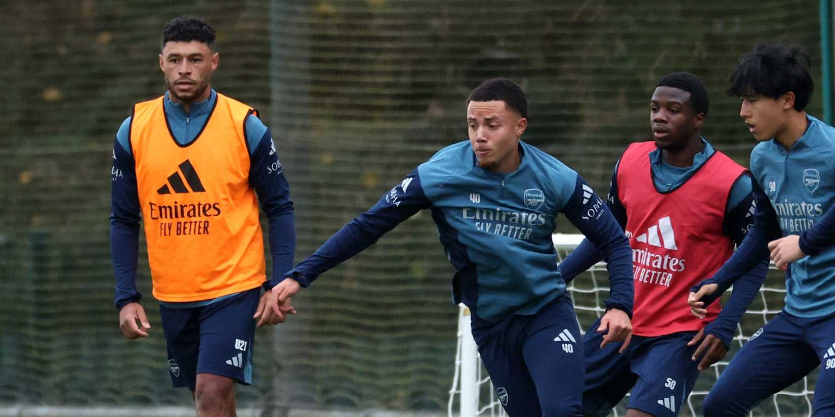 Arsenal's Alex Oxlade-Chamberlain during training