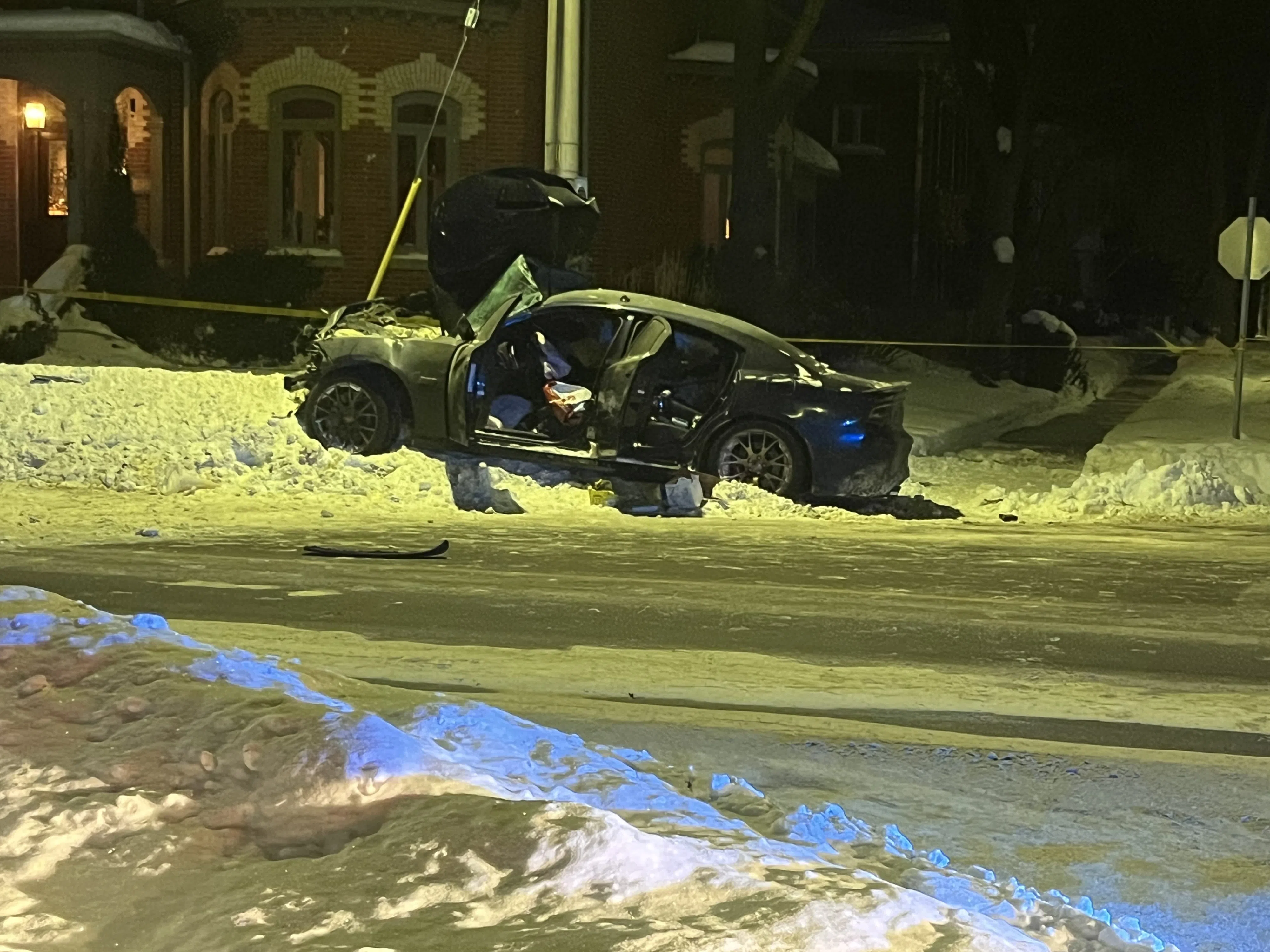 Collision closes Bridge St. East