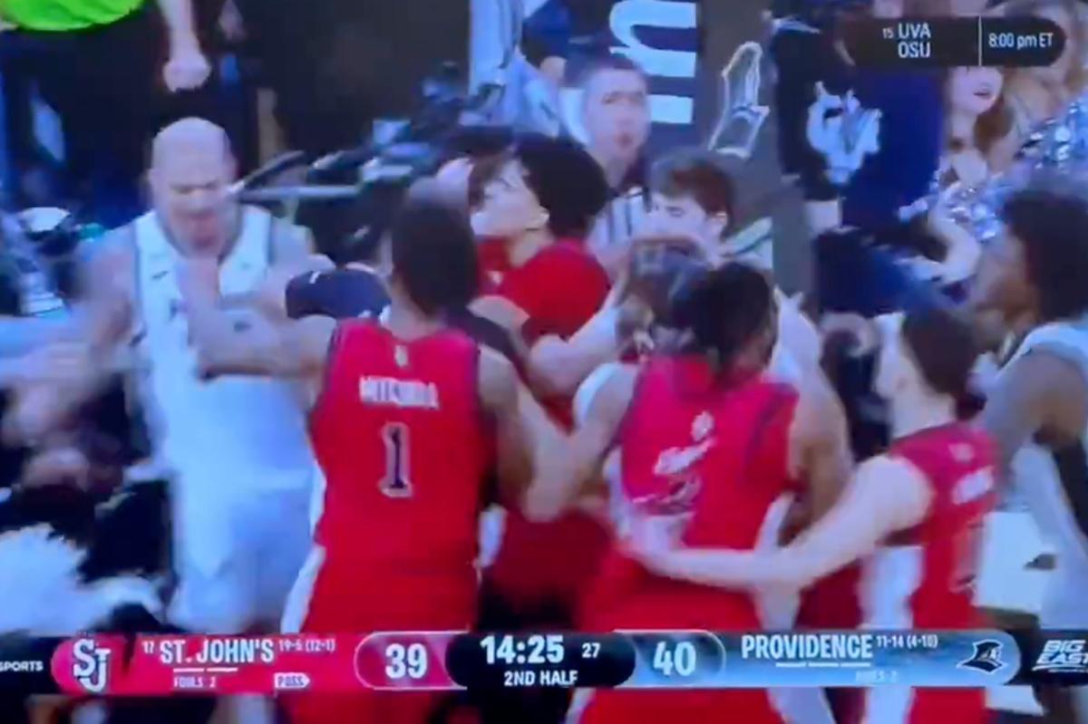 Wild St John's-Providence brawl ends with six ejections
