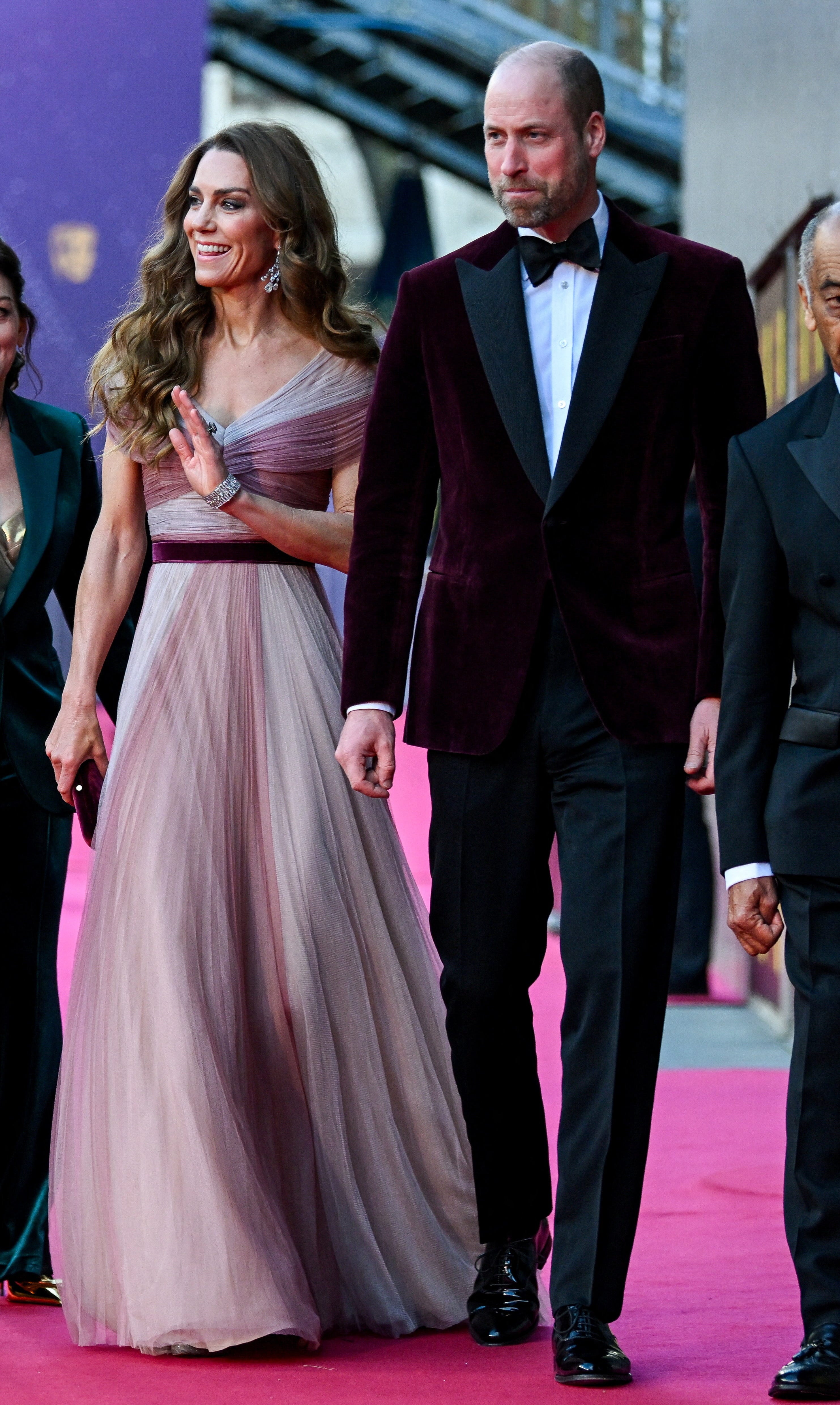 the prince and princess of wales attend the 2026 ee bafta film awards