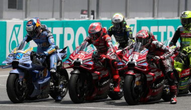 Alex Marquez, Marc Marquez, Francesco Bagnaia, practice starts, 2026 Sepang MotoGP Test (Gold&Goose).