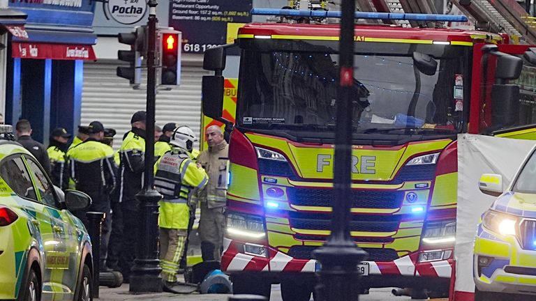 Emergency crews were called to the area just after lunchtime. Pic: PA
