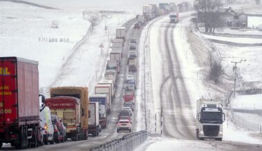 Snowy conditions in Cumbria, north east England, last week. Pic: PA