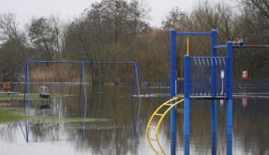 Flooding in Fordingbridge, Hampshire, after heavy rainfall. Pic: PA