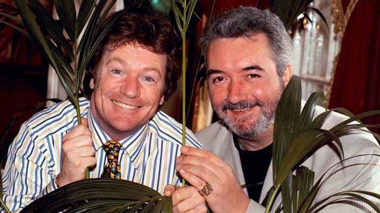John Virgo and Jim Davidson, hosting BBC show Big Break. Pic: PA