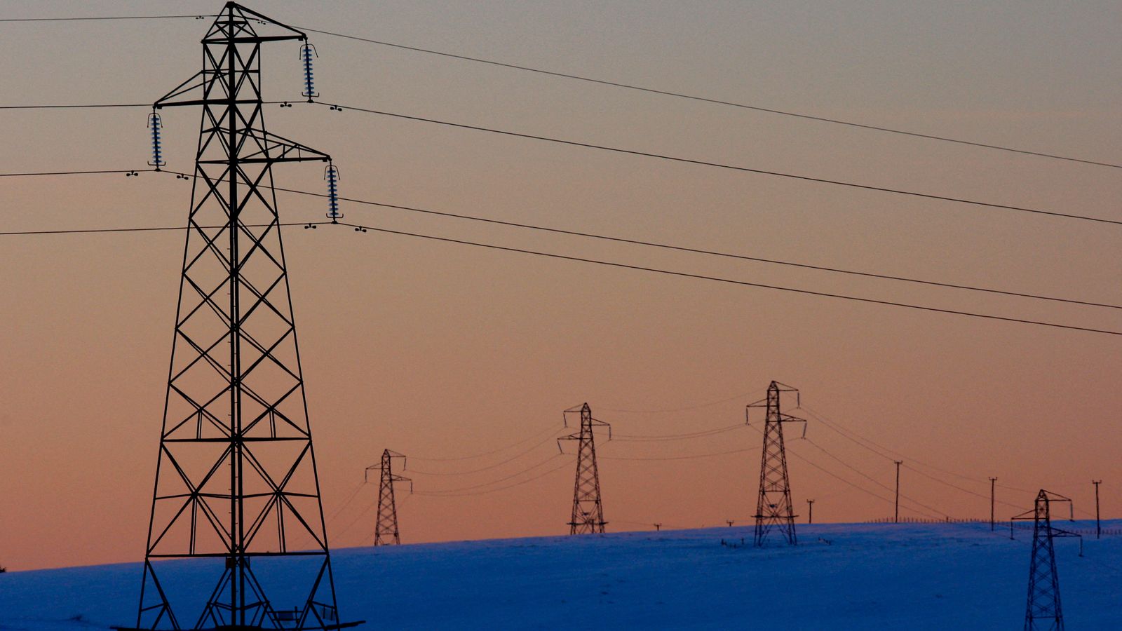 Electricity pylons near Edinburgh. Pic: Edinburgh