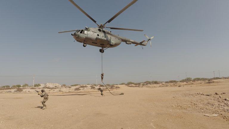 Another drill by the Revolutionary Guard. Pic: AP