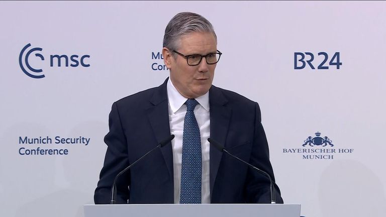 Sir Keir spoke strongly of a commitment to European security during his speech.