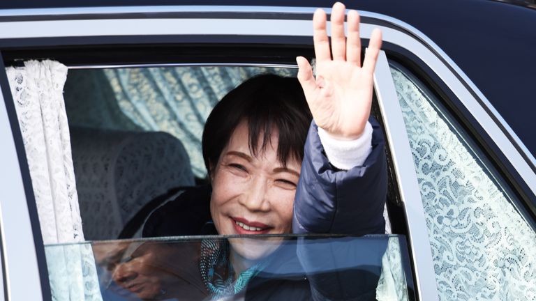 The Japanese prime minister hopes to gain a strong majority in the lower house of parliament. Pic: AP