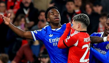 Benfica vs Real Madrid halted for 10 minutes after Vinicius Jr racism allegation following incident with Gianluca Prestianni | Football News